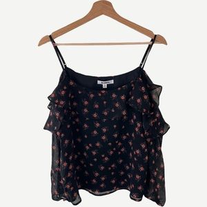 NWT BB Dakota Floral Summer Black Long Sleeve Top